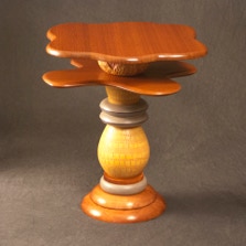 sculpted, carved and painted side table